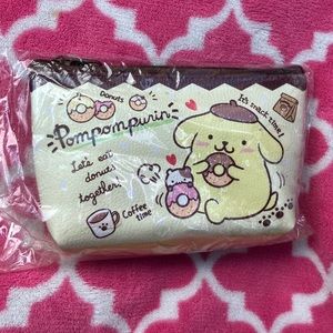Sanrio Pompompurin Zipper Bag Donut Pattern